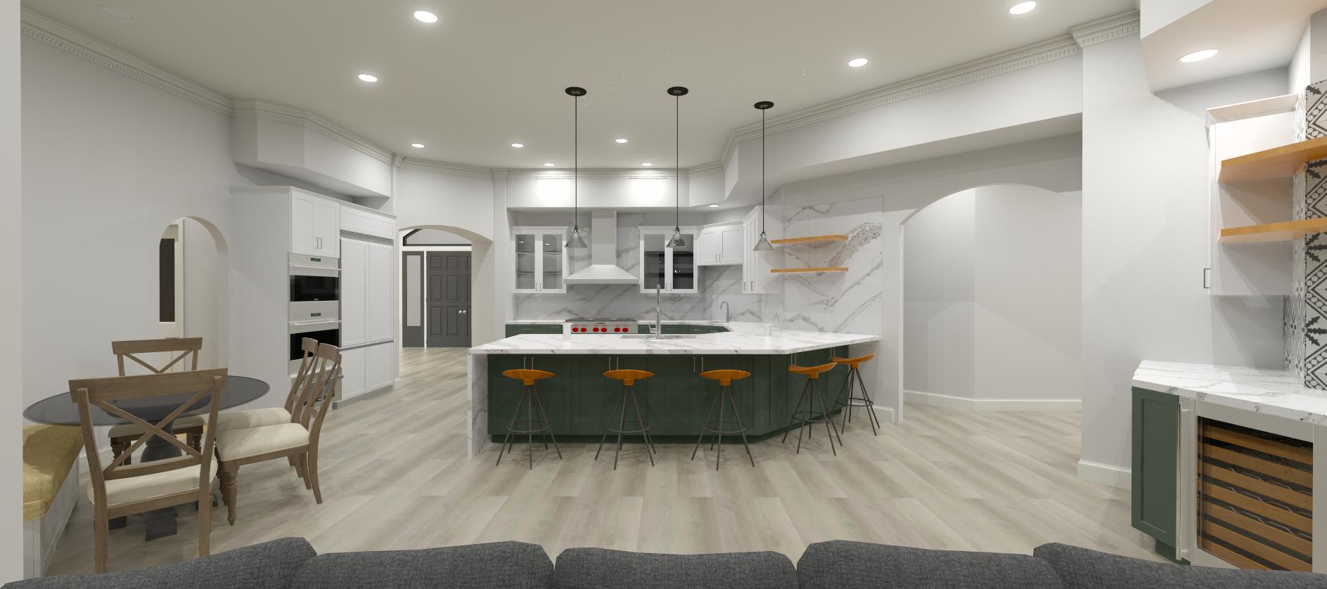 3d design for Kitchen & Living Room Design - Los Altos