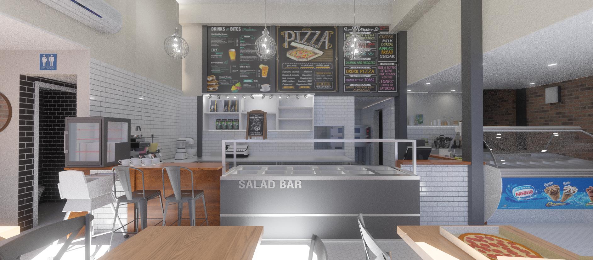 3d design for Pizza Restaurant - Israel