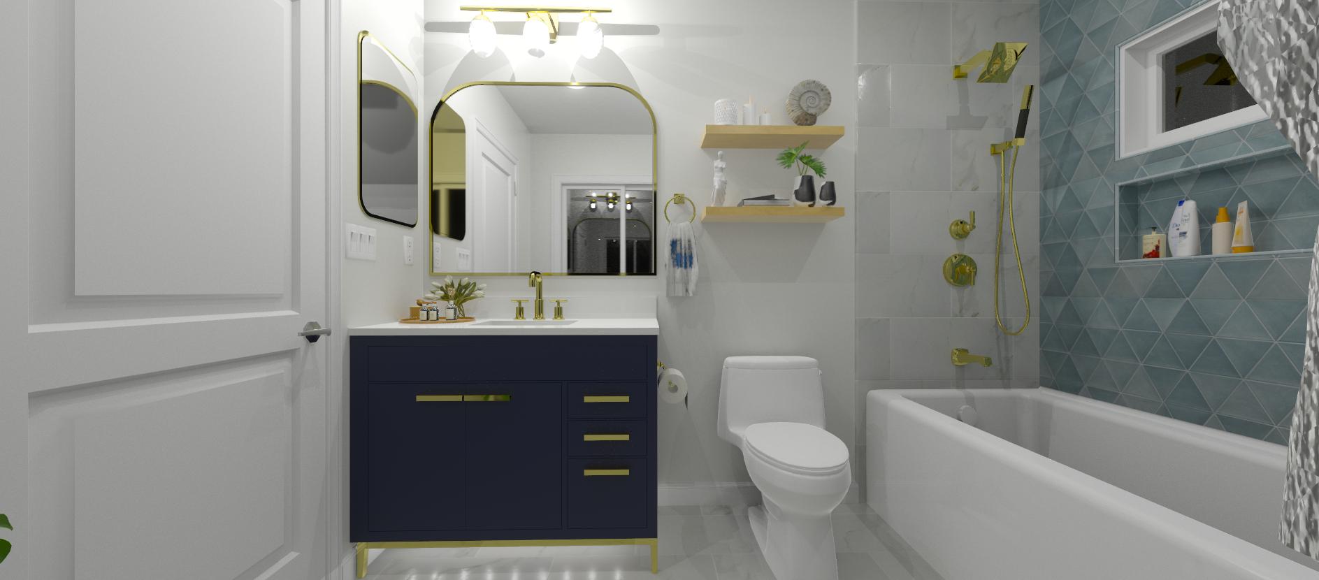 3d design for Bathroom Design (2V) - Oakland