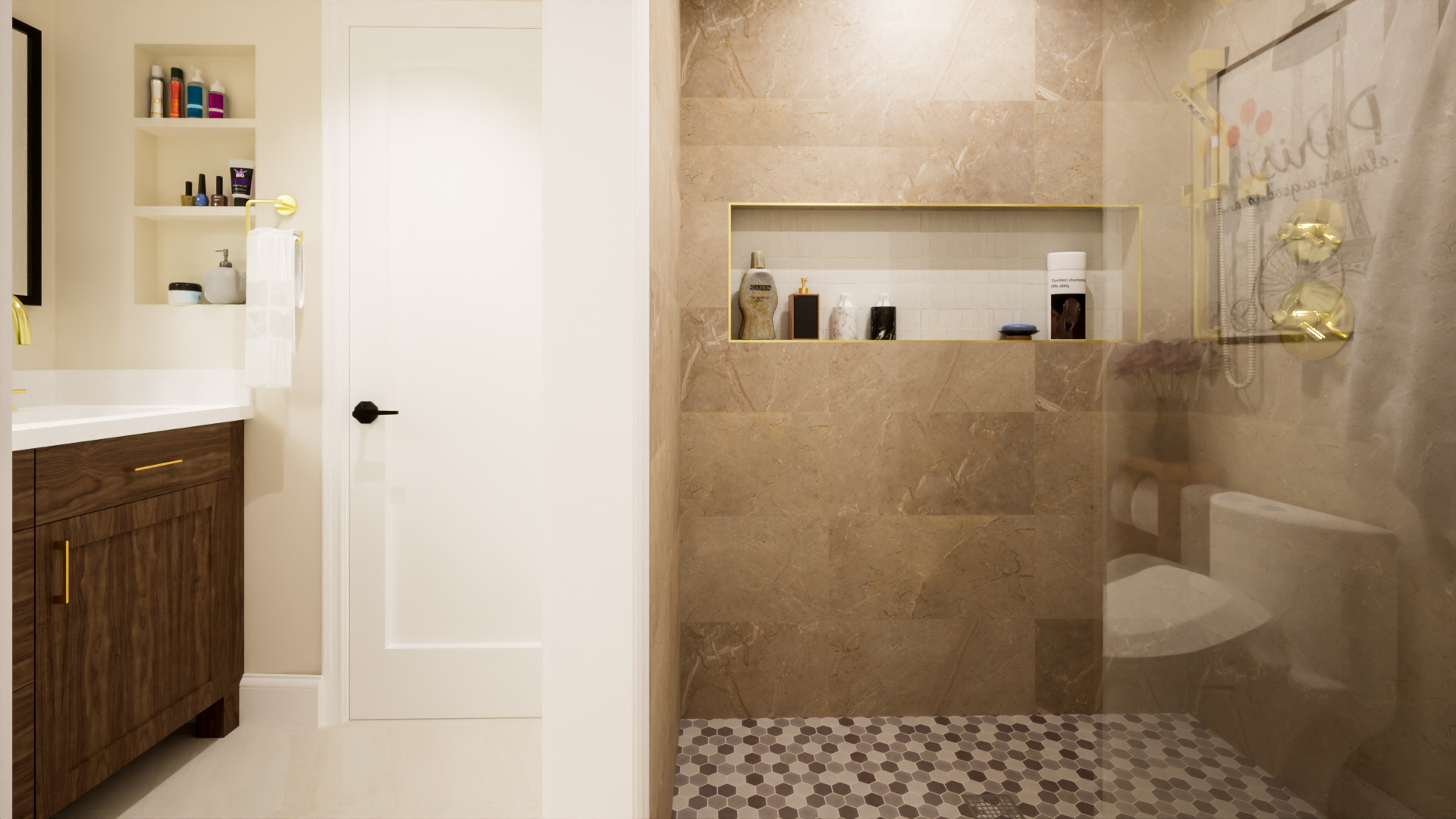 3d design for Bathroom Design - Walnut Cree
